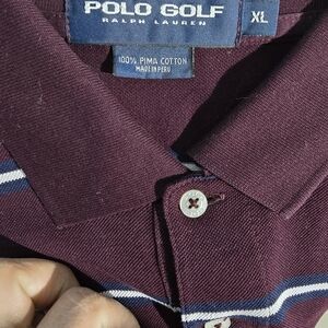 Vintage Polo Golf Ralph Lauren Men's Maroon Shirt